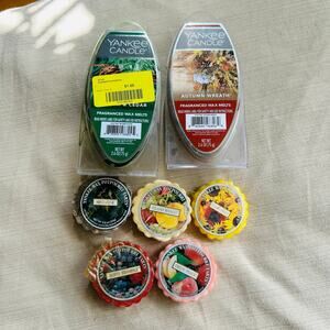Lot of 7 Yankee candle wax melts fall spring